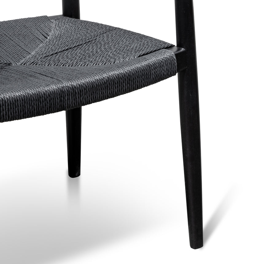 Ex Display - CDC6041-SD - Round Dining Armchair - Full Black