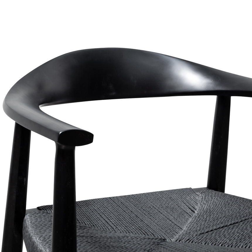 Ex Display - CDC6041-SD - Round Dining Armchair - Full Black