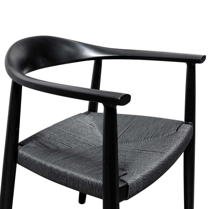 Ex Display - CDC6041-SD - Round Dining Armchair - Full Black