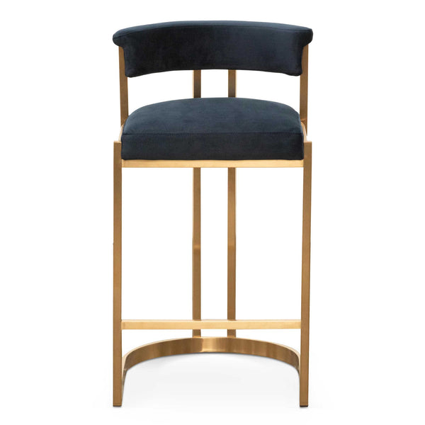 CBS6273-BS Indigo Velvet Bar Stool - Golden... | Calibre Furniture