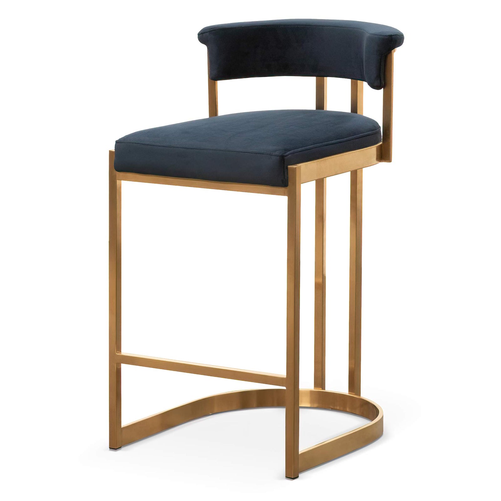 CBS6273-BS Indigo Velvet Bar Stool - Golden... | Calibre Furniture