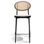 Ex Display - CBS6386-SD 65cm Natural Rattan Bar Stool - Black