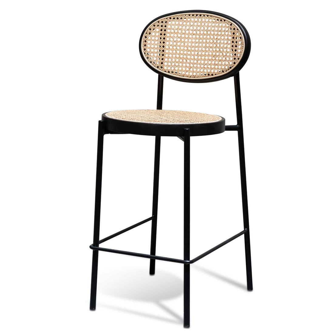 Bar Stools Australia Modern Bar Stools Melbourne N Sydney Calibre   BS6386 SD Lesley 65cm Natural Rattan Bar Stool Black 2 1100x1100 Crop Center 