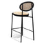 Ex Display - CBS6386-SD 65cm Natural Rattan Bar Stool - Black