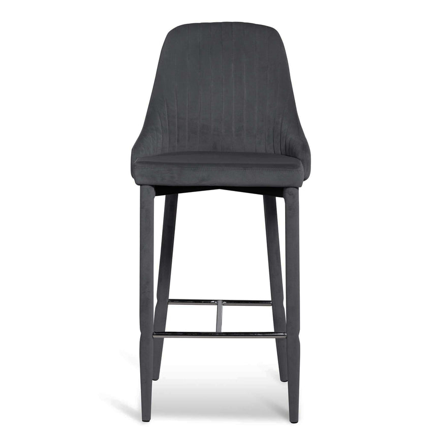 Ex Display - CBS6573-ST 65cm Bar Stool - Grey Velvet