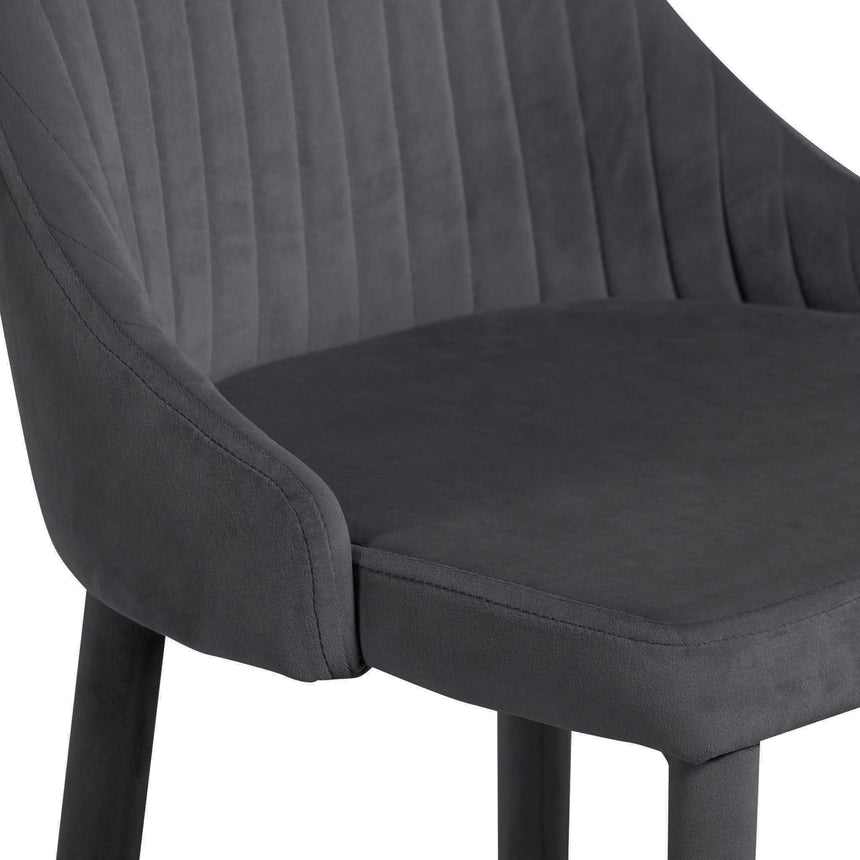 Ex Display - CBS6573-ST 65cm Bar Stool - Grey Velvet