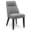 Ex Display - DC6098-KSO Fabric Dining Chair - Graphite Grey - Black Legs