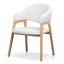 Ex Display - CDC8036-DW Dining Chair - White Synthetic Wool