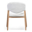 Ex Display - CDC8036-DW Dining Chair - White Synthetic Wool