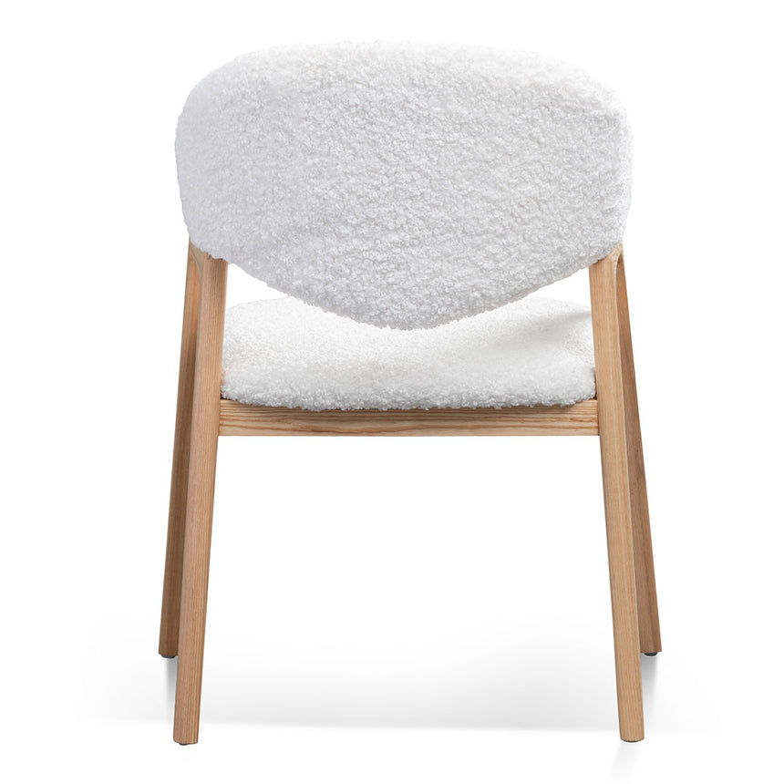 Ex Display - CDC8036-DW Dining Chair - White Synthetic Wool