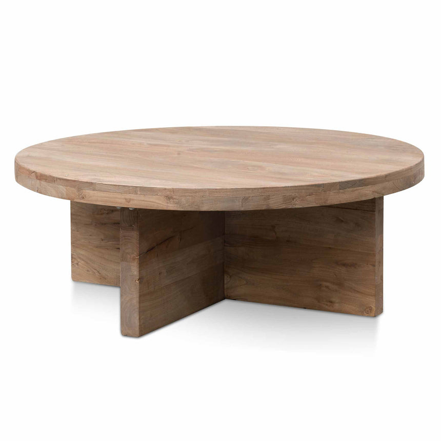 CDT6563 100cm Round Coffee Table - Natural-Thick Base