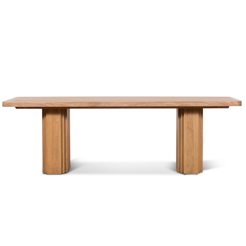 CDT6781-NI 2.4m Elm Dining Table - Natural | Calibre Furniture