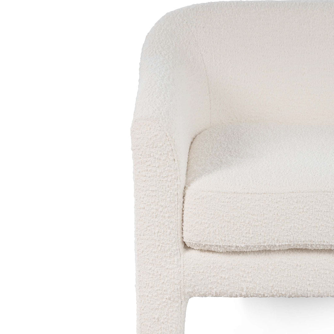 CLC6650-CA Fabric Armchair - Ivory White Bo... | Calibre Furniture