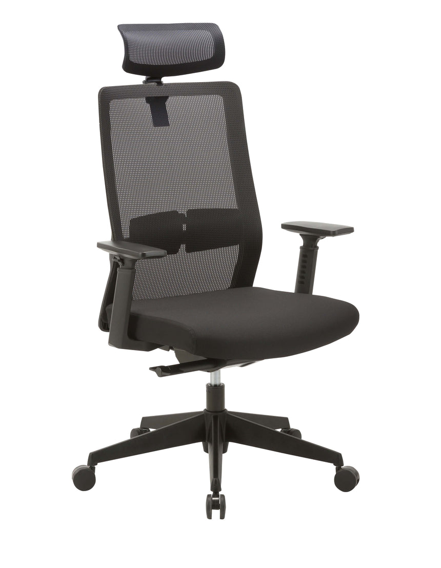 COC8964-UN Mesh Ergonomic Office Chair with Headrest - Grey