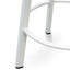 Ex Display - CBS2468-NH 65cm Bar Stool - Natural Timber Seat - White Frame