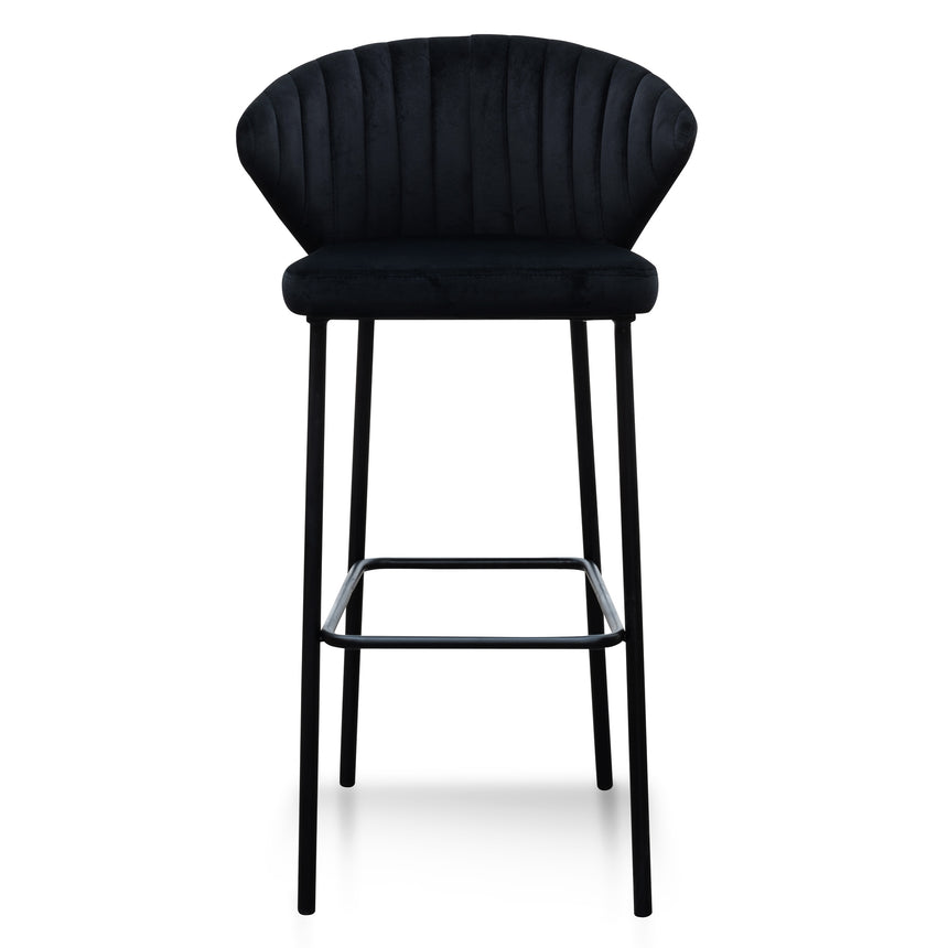 Ex Display - CBS2521-DW 75cm Bar Stool - Black Velvet