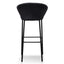 Ex Display - CBS2521-DW 75cm Bar Stool - Black Velvet