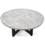 Ex Display - CDT2006-KL-TP6598 130cm Grey Marble Dining Table - Glass Top