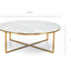 Ex Display - CCF1051-DW 100cm Round Marble Coffee Table