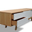 Ex Display - CTV361-BB 1.8m Scandinavian TV Entertainment Unit - Lowline - Natural