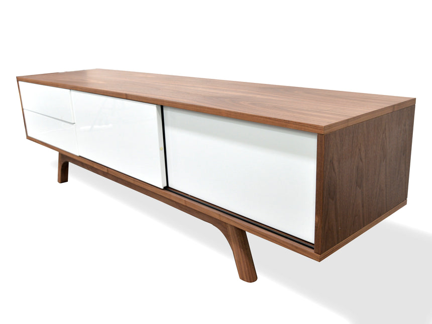 Ex Display - CTV360-BB 1.8m Scandinavian TV Entertainment Unit - Lowline - Walnut