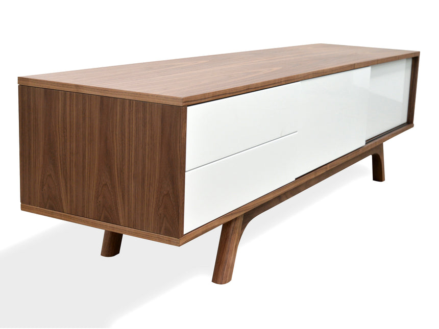 Ex Display - CTV360-BB 1.8m Scandinavian TV Entertainment Unit - Lowline - Walnut