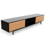 Ex Display - CTV2206-BB 2.3 Entertainment TV Unit - Black Frame - Natural Drawers