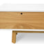 Ex Display - CTV863-DW 2.2m Scandinavian TV Unit - White - Natural