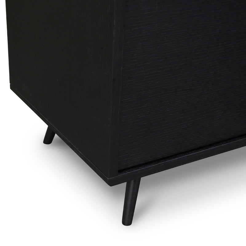 CTV108-BB 2.4m Entertainment TV Unit - Black Oak