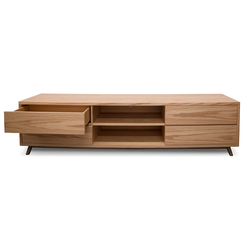 Ex Display - CTV371 Scandinavian 2m TV Entertainment Unit - Lowline - Natural